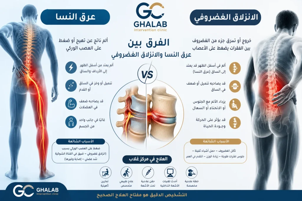 الفرق بين عرق النسا و الانزلاق الغضروفى | د. محمود غلاب