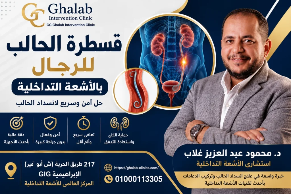 قسطرة الحالب للرجال بالأشعة التداخلية 2026: الفوائد، الخطوات، مدة القسطرة، إزالة دعامة الحالب، و أهم النصائح | د. محمود غلاب